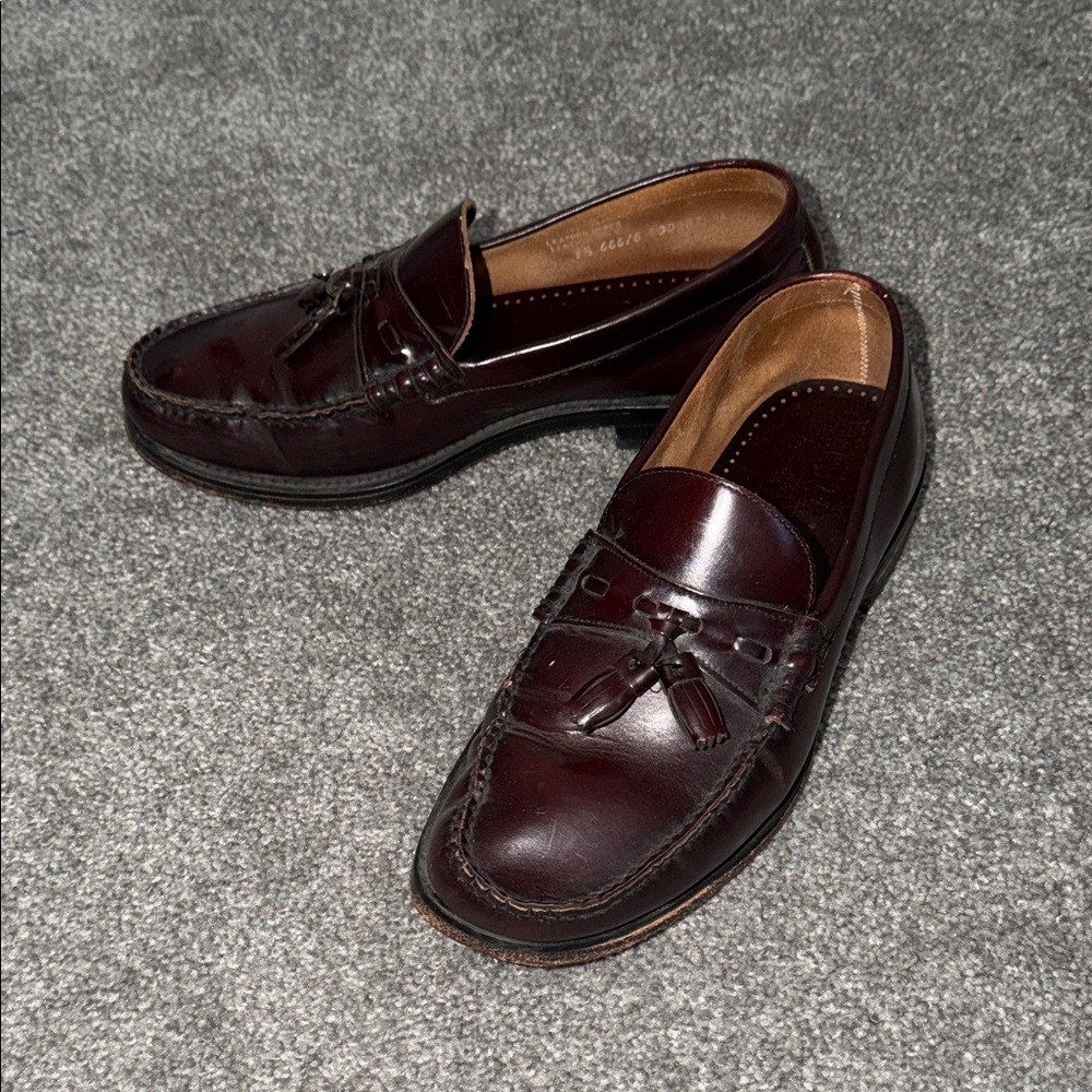 Elegant Burgundy Tassel Loafers for Men - Picture 4 of 4